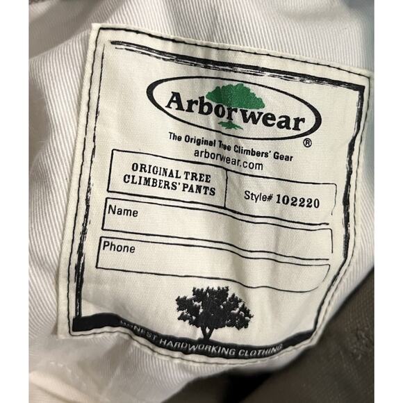 Arborwear Brown Original Tree Climbers' Men's Activewear Pants Size 42W x 34L - Picture 4 of 6